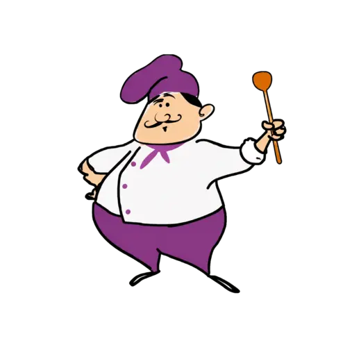 Ilustración original del cocinero de Amelín